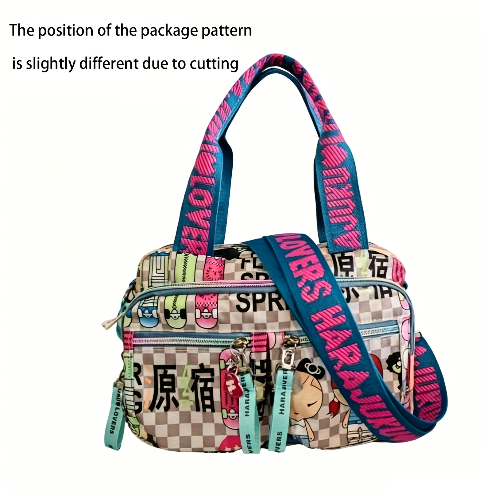 Image of Women Large Hobo Handbags Nylon Multiple Pockets Casual Travel Tote Bag Weekender Shoulder Crossbody Nursing Mom Diaper Bag Tote
