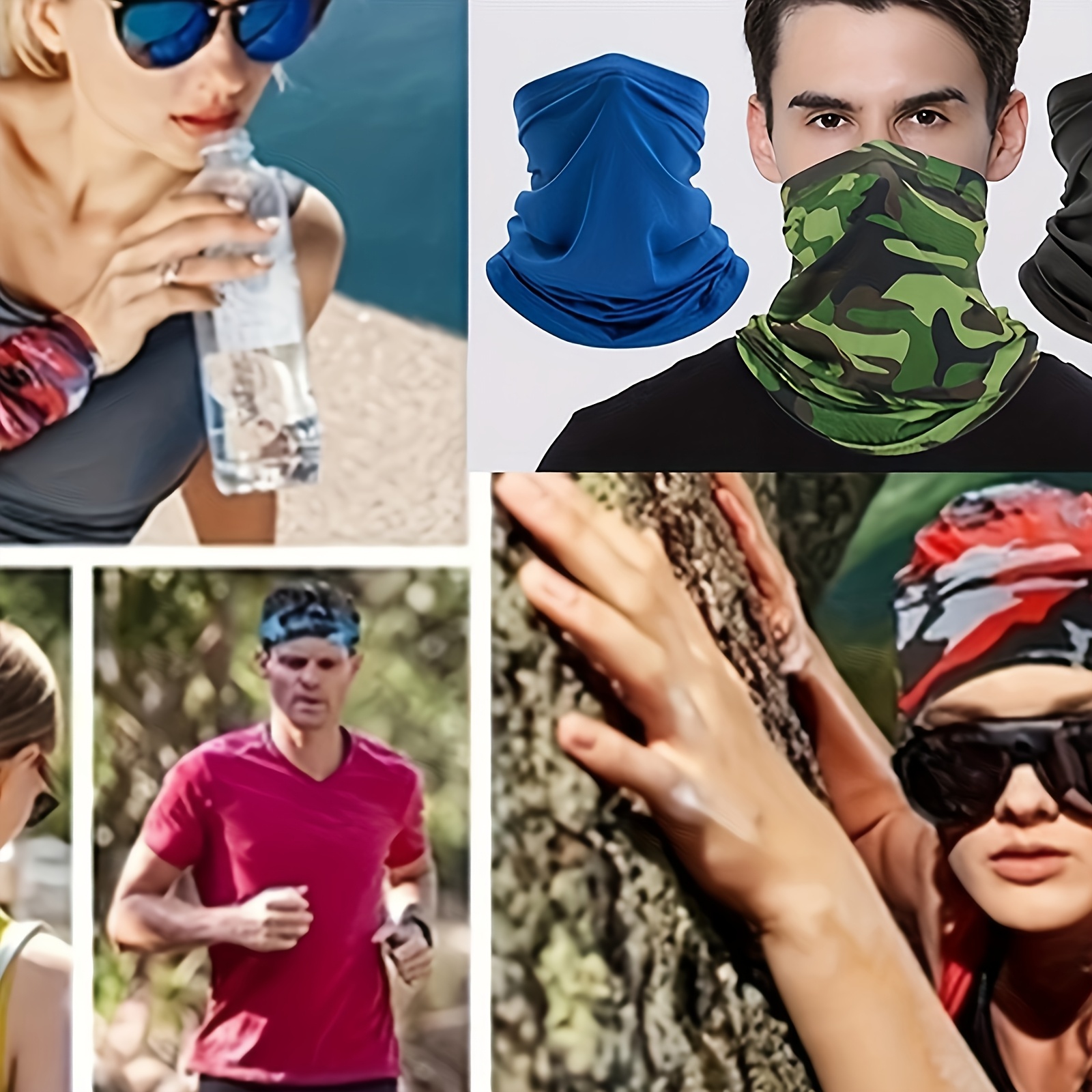9pcs Unisex Seamless Multifunctional Magic Headscarf, Outdoor Cycling Face Mask and Neck Gaiter - Versatile Warmth Protection Against Sunlight, Cold Wind Dust with Breathable Design (Random Patterns, No Repeats), Windproof Neckwear, Soft Texture, Durable Material, Multipurpose Headscarf, Winter Sports Lovers