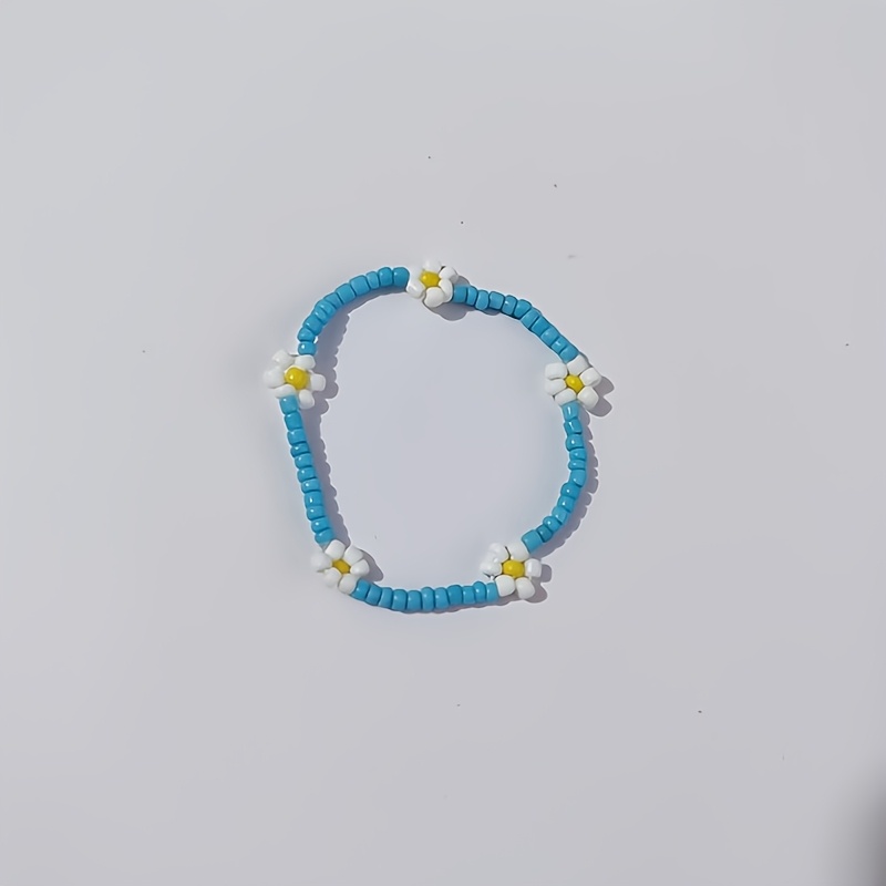 Fashionable Bohemian Style Colorful Rice Bead Elastic Bracelet