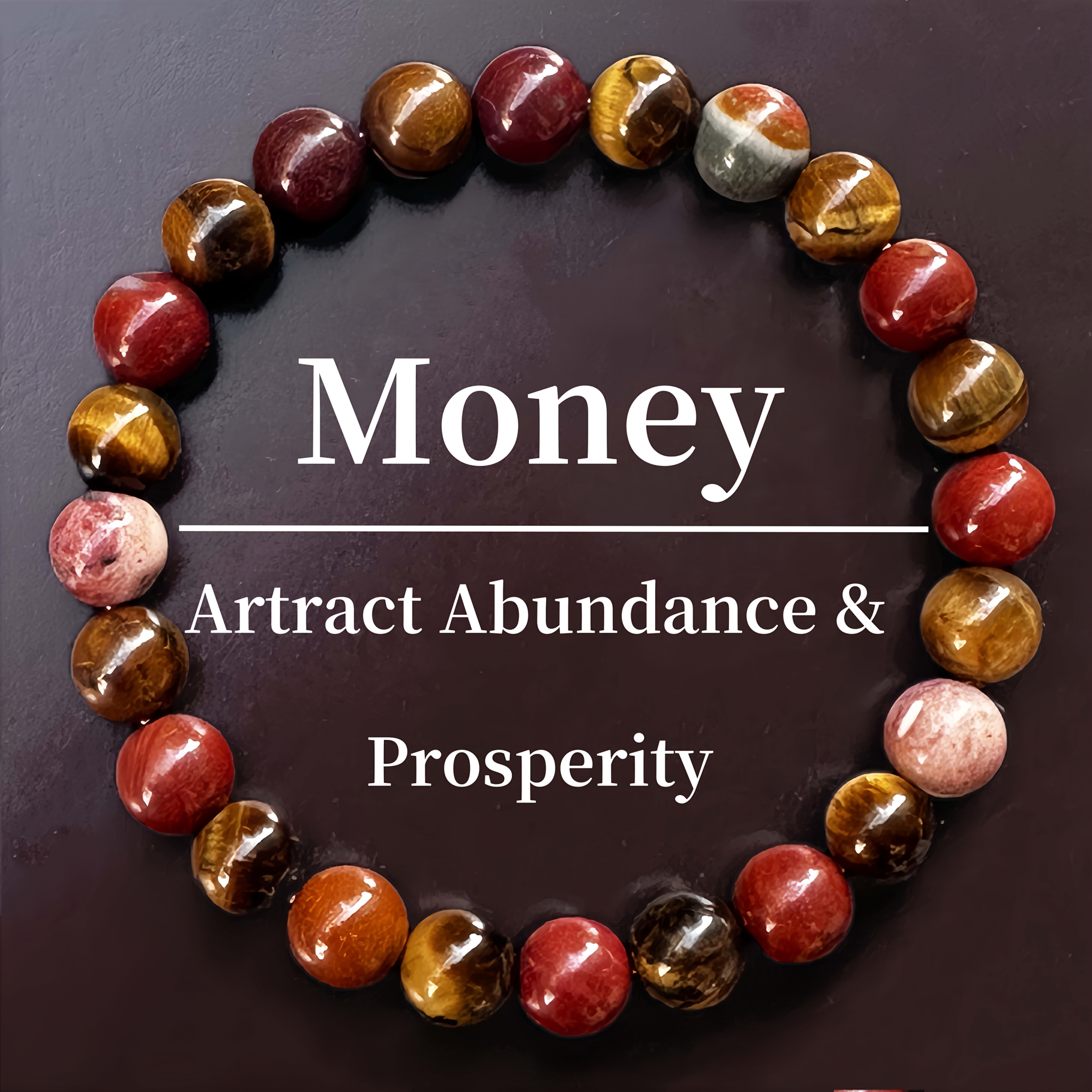 

Bohemian Elegant Natural Tiger Eye & Red Agate Beaded Bracelet, Handcrafted Polished Stone Bangle, & Gift For Christmas, All Compatible