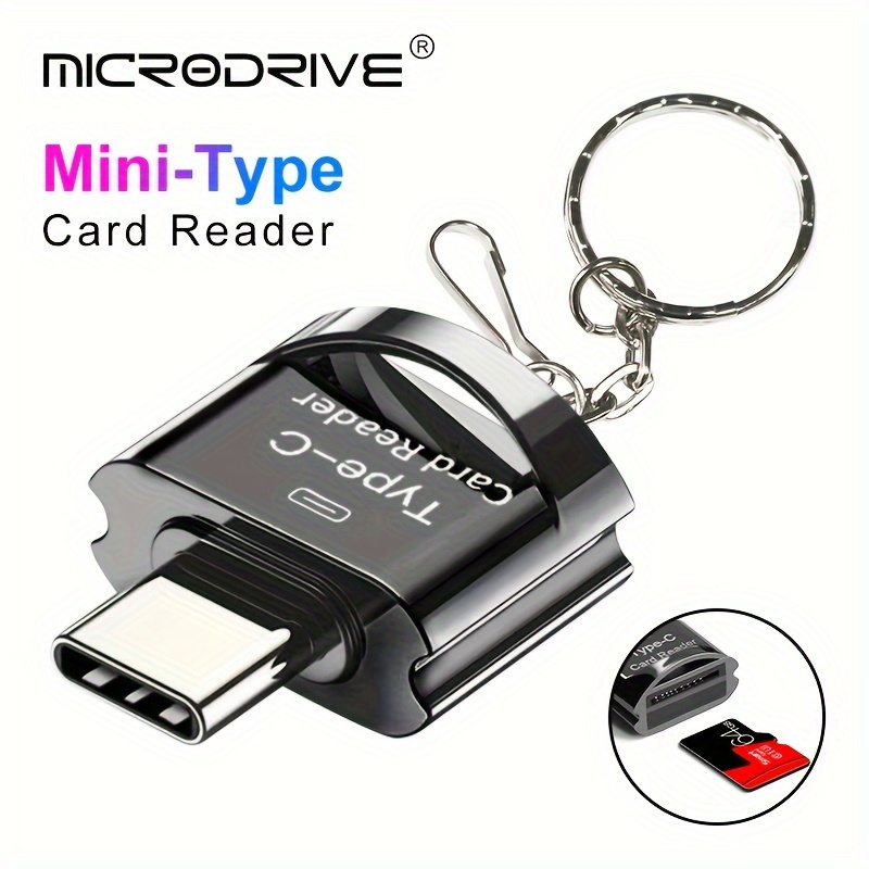 

Microdrive High-speed Mini Type-c Card Reader - Micro Sd/tf Memory Flash Drive Adapter For Phones, Macbooks & Tablets