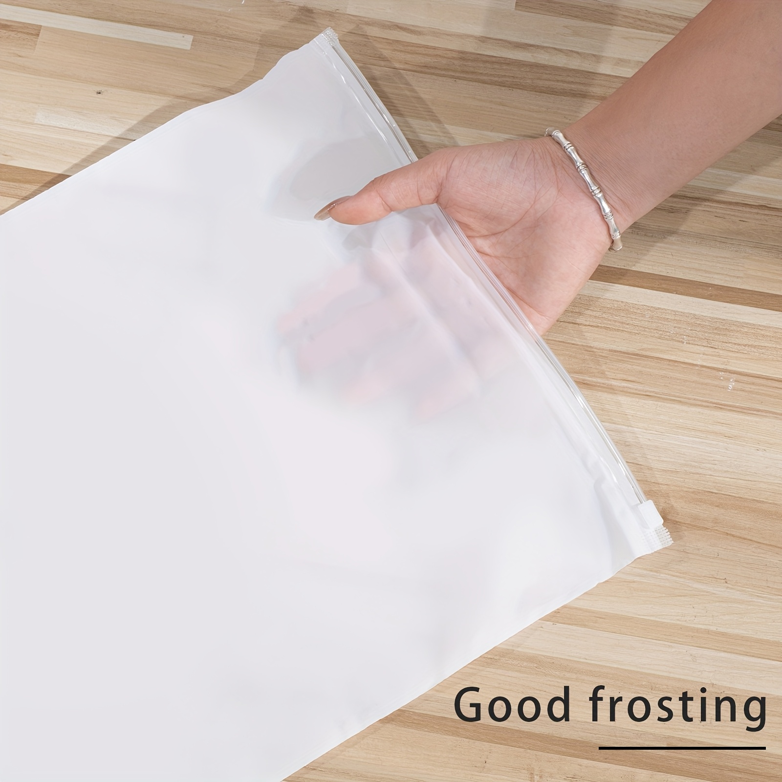 50pcs frosted bags plastic packaging bags thickened 0 062mm frosted garment bags reusable high end travel storage bags clothing storage packaging bags underwear bags suitable for home storage clothes jewelry underwear sweaters shoes