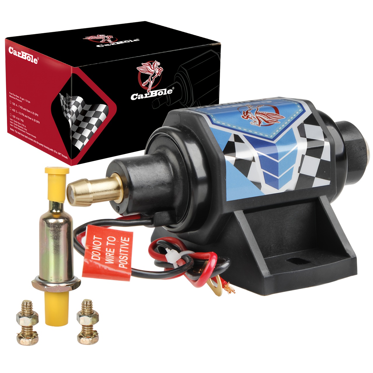 TEMU Universal High-performance 12v Pump 5-9 Psi 35 Gph For Gasoline Engines Pump, Compatible With Carburetors, Motorcycles, Trucks, Boats