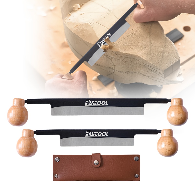 1pc woodworking draw knife 6 8 carbon steel blade straight draw shave debarking tool for debarking wood carving wood working Product details 0