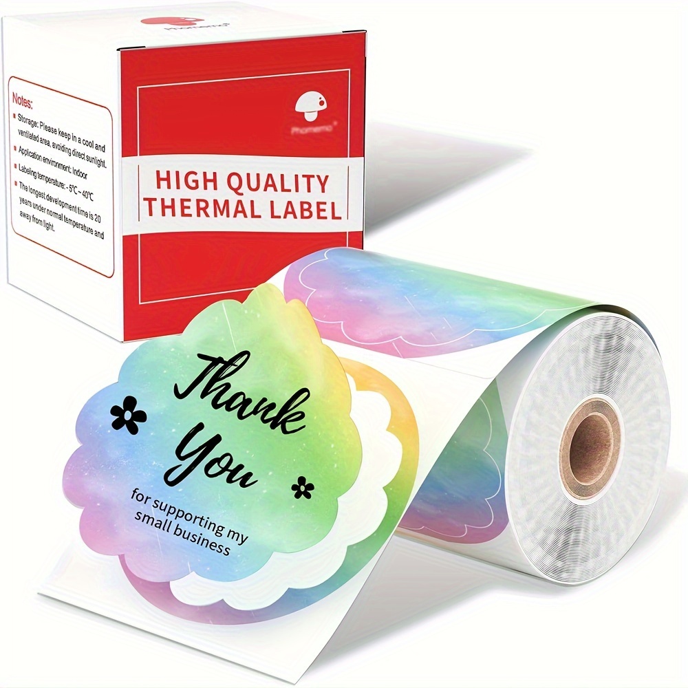 Image of Phomemo 1.96" X 1.96" (50x50mm) Thermal Round Gradient Color Label, Circle Thermal Label For Barcode/logo/gift Labels/thank /small Business/homeuse, Purple, Compatible With M110/m221/m220