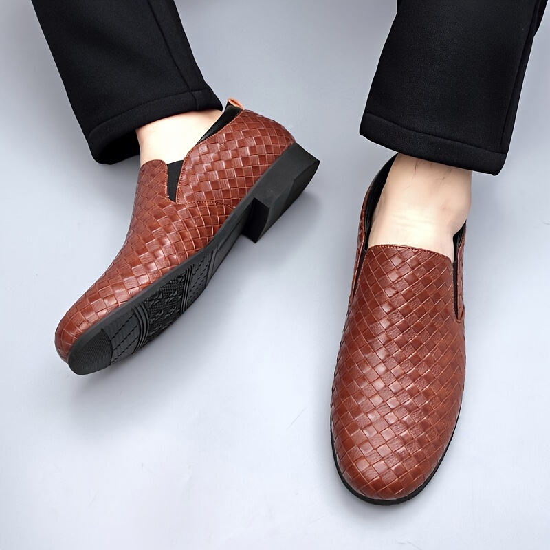 New Euro Fashion Embossed Leather Men\'s Shoes ElegantEpic Embossed Oxford Shoes – Black Leather Formal  main image 3