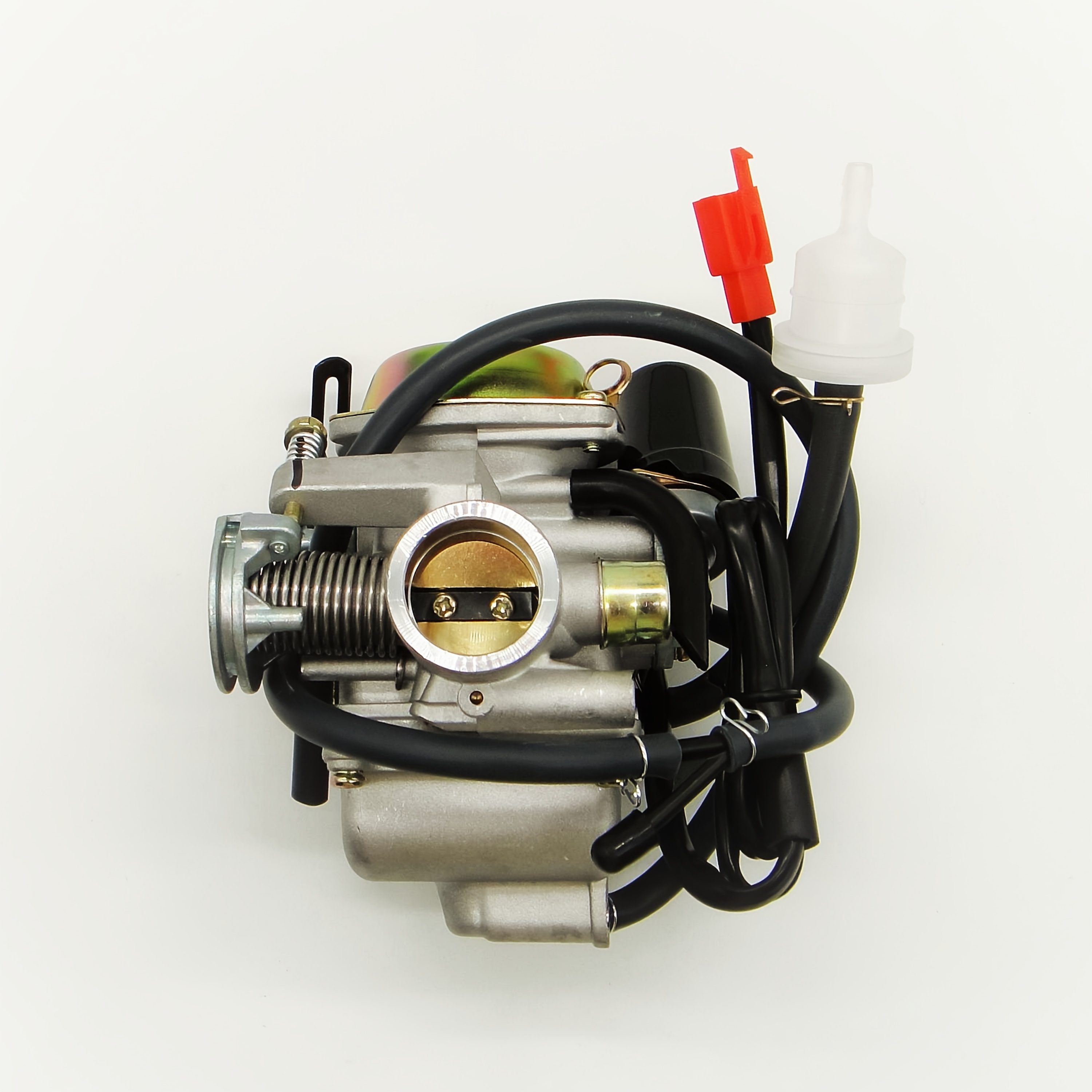 TEMU High-performance 125cc Carburetor Pd24j For Scooters & Go Karts - Aluminum Alloy, 4-stroke Engine, Includes Fuel Filter & Carbon Dirt Trap,