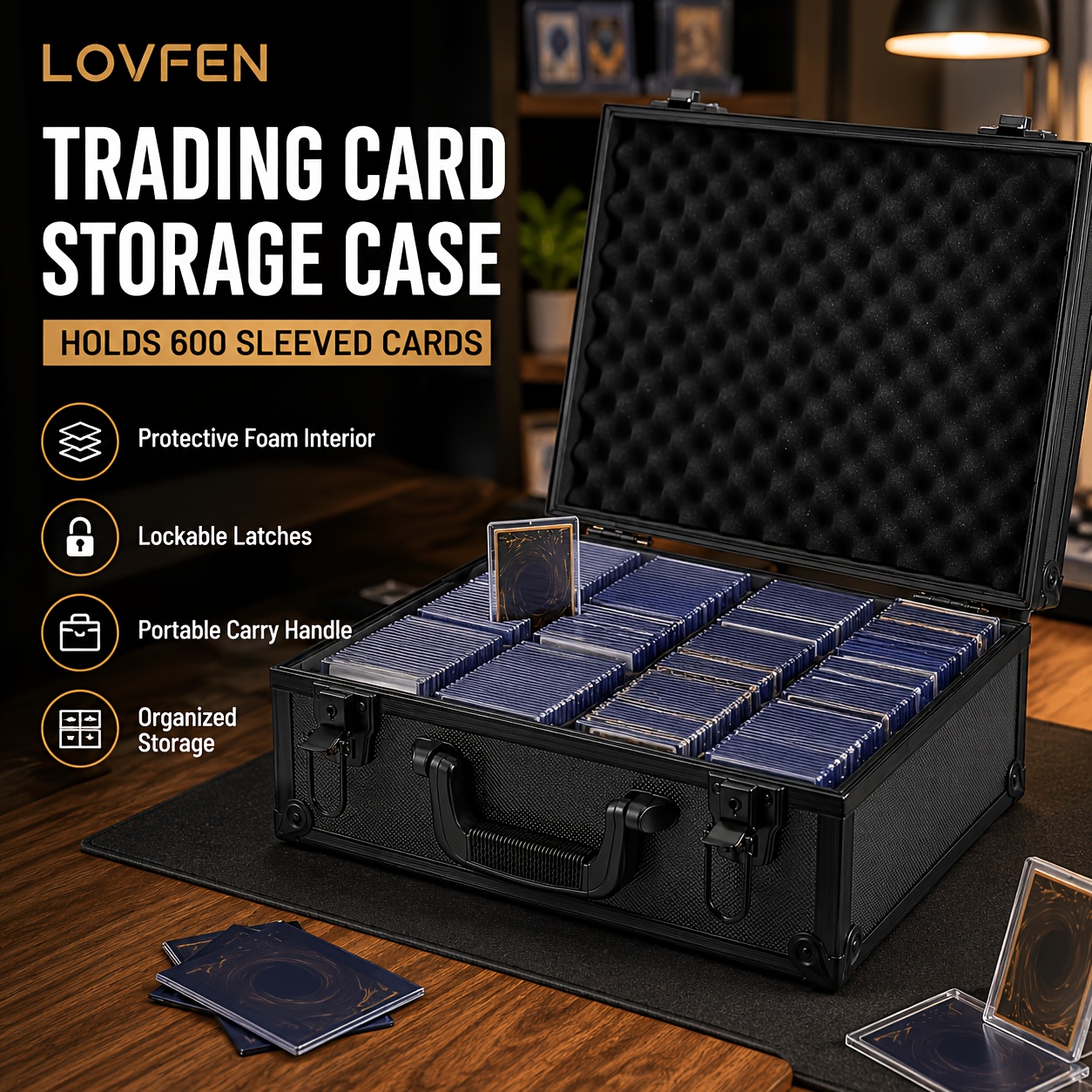 TEMU Lovfen Topload Storage /2 Box For 3" X 4" 35pt Rigid Card, Top Loader Card Storage Hard Case, Sports Card Storage Boxes For Trading Cards, Top