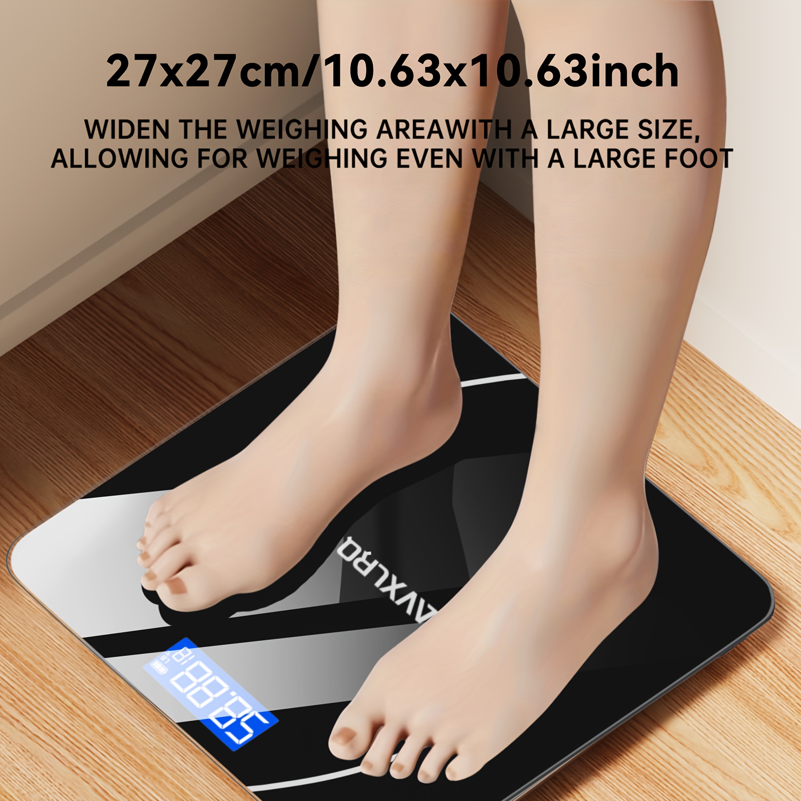 Balance de Poids, Balance Numérique pour Salle de Bain, Balance Ménagère, Précision Élevée 396 Lbs/180 Kg, Affichage LCD HD avec Verre Trempé Épais, Commutable Kg/lb, Mise en Marche/Arrêt Automatique, Pour Maison, Salle de Sport, Salle de Bain, Sécurisée et Durable, Cadeau de Noël, Balance
