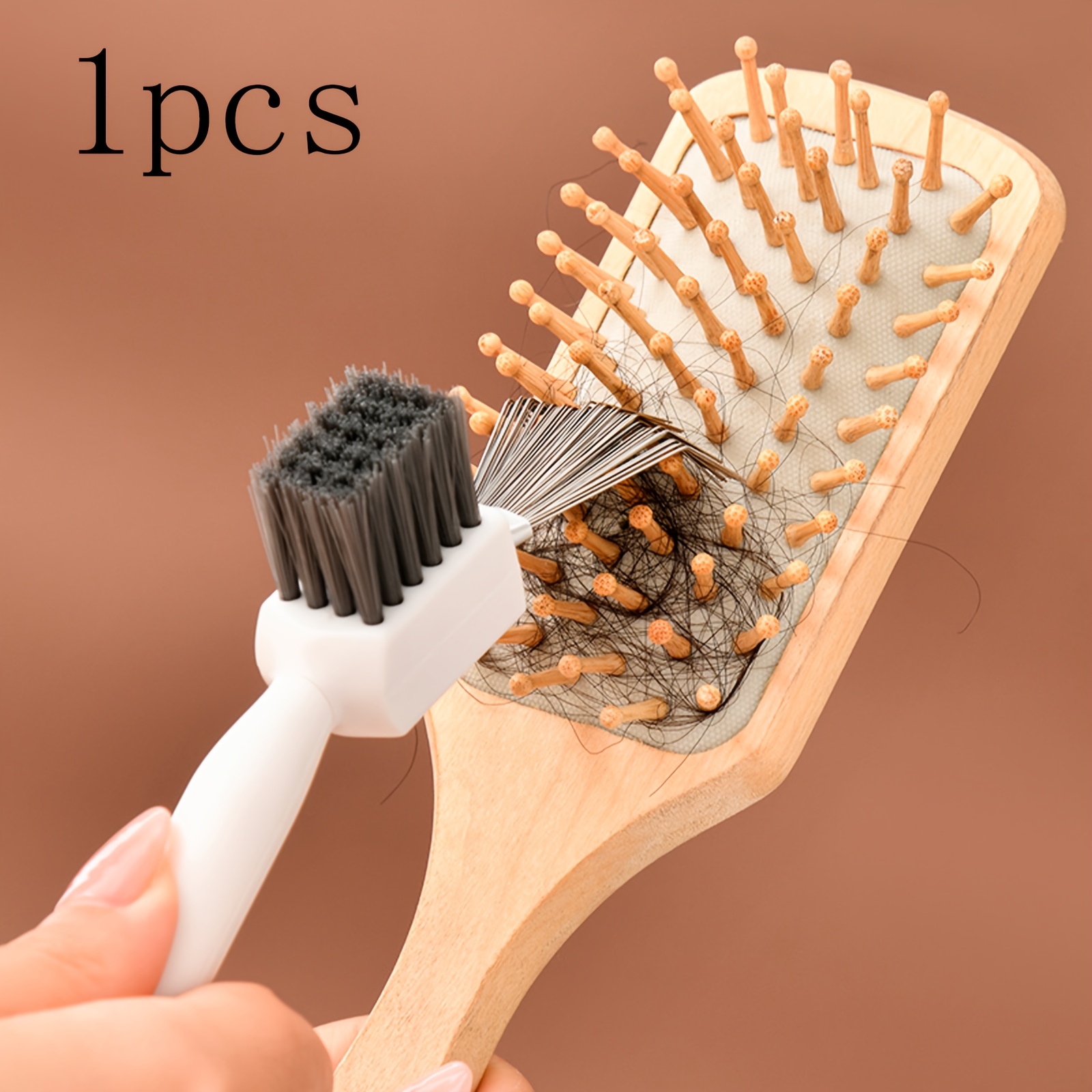 2-in-1 Hair Brush And Comb Cleaning Tool - , Durable Stainless Steel Rake For Removing Loose Hair And Dust, Suitable For Home And Salon Use