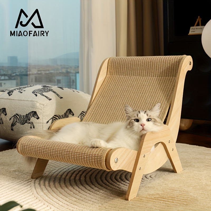 

Hamac & Griffoir 2-en-1 pour Chat - Corde en Jute , Pas de , Fauteuil de Tous les pour Animaux, Lit pour Chat, Tapis à Gratter, Hamac,