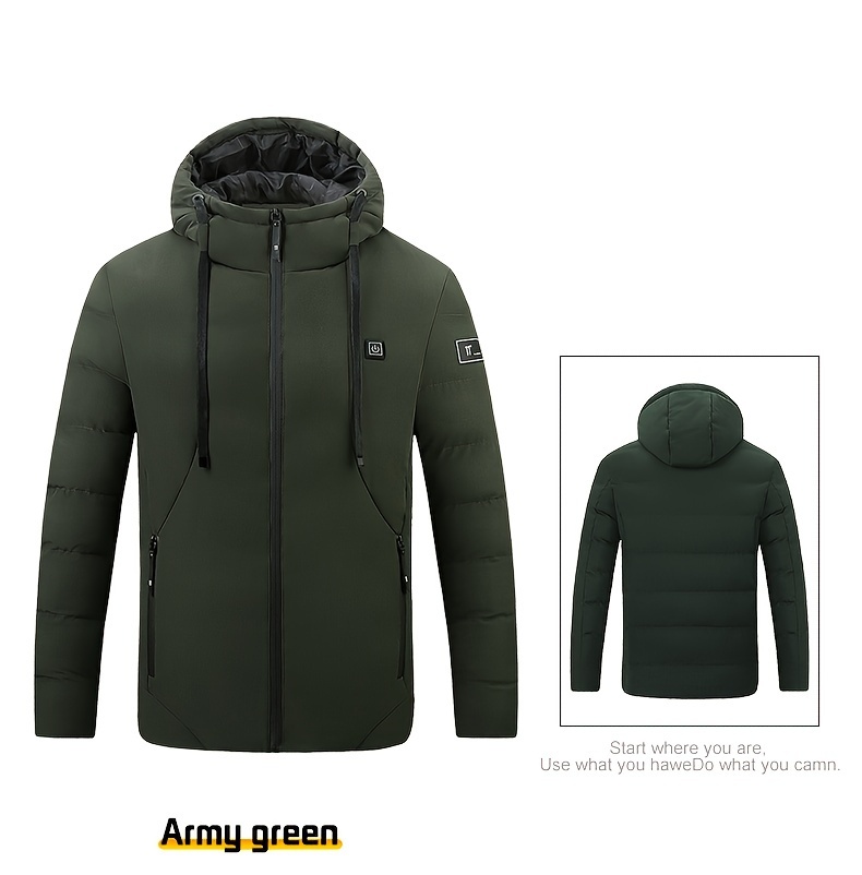 fever rechargeable heated hoodie vest for men women 3 heat levels 9 zones lightweight polyester jacket for outdoor activities battery not included   apparel hooded jacket polyester vest Product details 6
