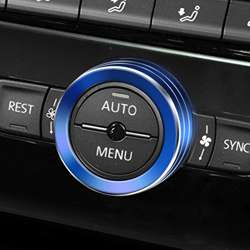 Car Supplies Car Interior Trim Aluminum Alloy Air Conditioning Knob Decoration Ring Audio Knob Switch Decoration Ring Is Suitable For 17 For New B8l Interior Modification Ring, Without Battery