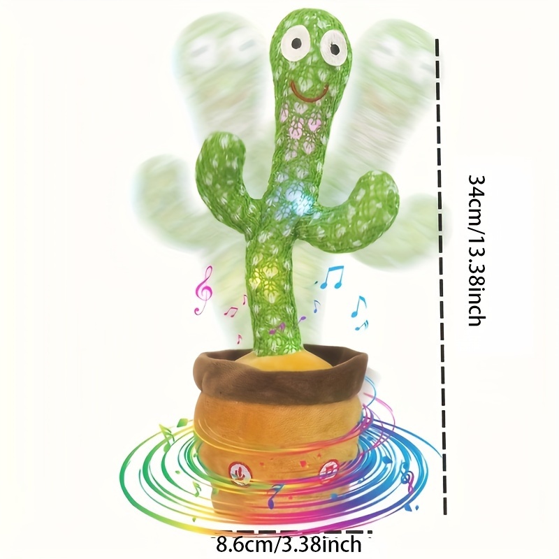 Juguete Cactus Parlante, Juguete Bebé Cactus Bailarín Luces, Juguetes Bebé Cactus  Repite Dice, Canta Imita, Grabación 15 segundos - Juguetes - Temu