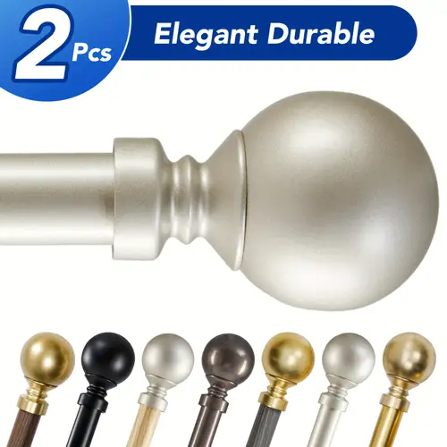 set of 2 curtains rods 1 inch diameter heavy duty curtain rod for windows high quality 2pcs
