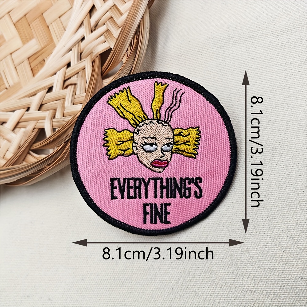 TEMU Patch brodé de style afro à thermocoller/à coudre avec dos adhésif tactique, adapté pour badges de gilets/harnais, patchs brodés pour sac à dos