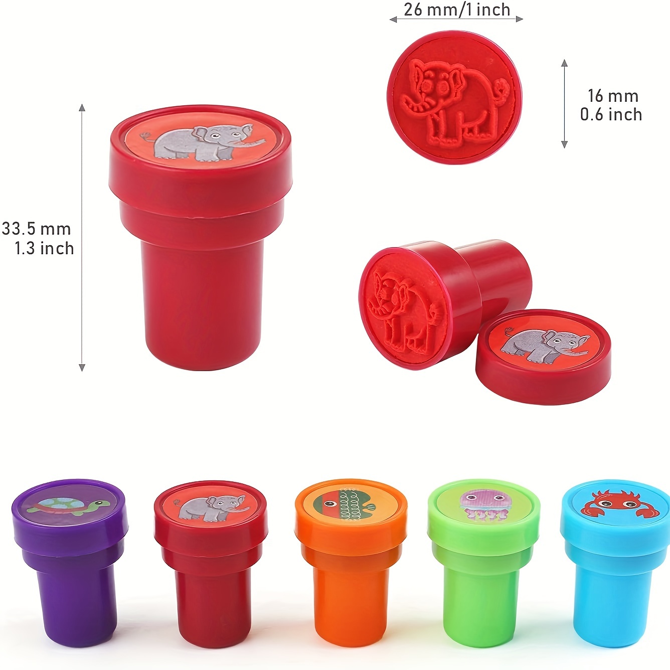 26/52pcs Colorful Animal Stamp Set for Kids