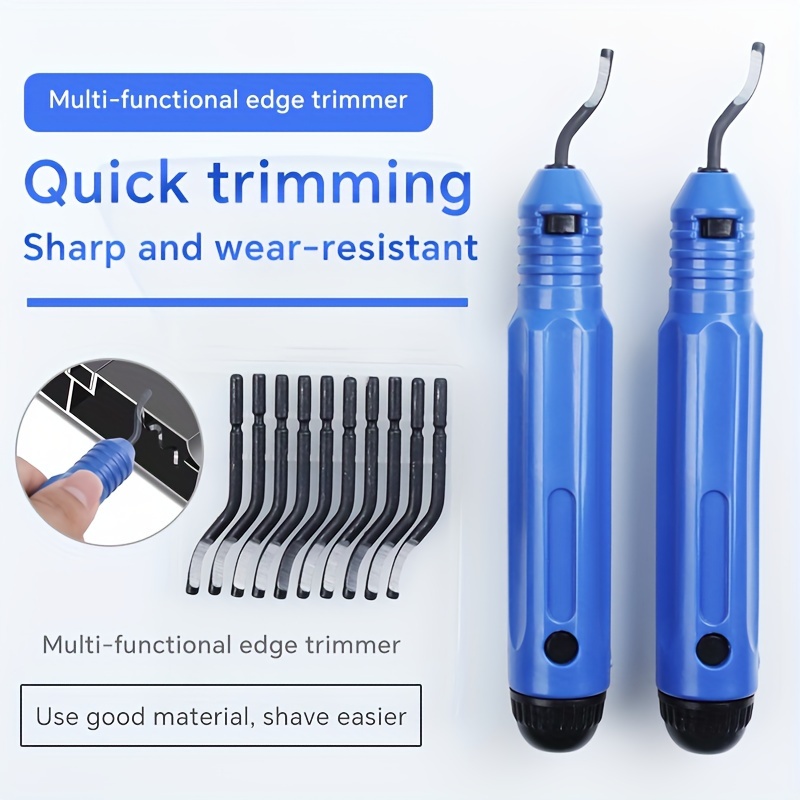 

Precision Metal Deburring Tool Set - Steel Blade, Inner Hole Chamfering & Edge Trimming Knife With Copper Tube Blades And Comfort Grip Handle