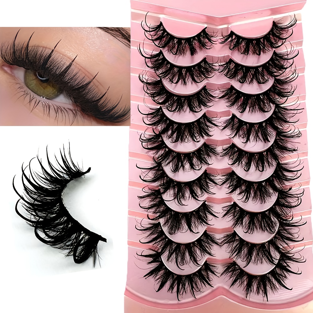 

9 Pairs Cat Eye Magnetic Eyelashes Set - 3d Style Mink Lashes, Multi-pack, Lightweight & Soft, Handmade, Hypoallergenic, Fluffy Volume, C/d , Mixed Lengths 10-18mm