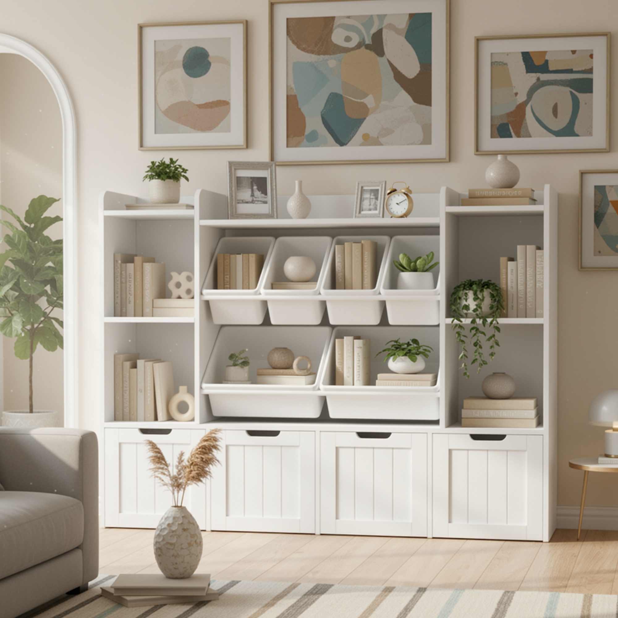 Kealive Chest of Drawers with 6 Removable Boxes
