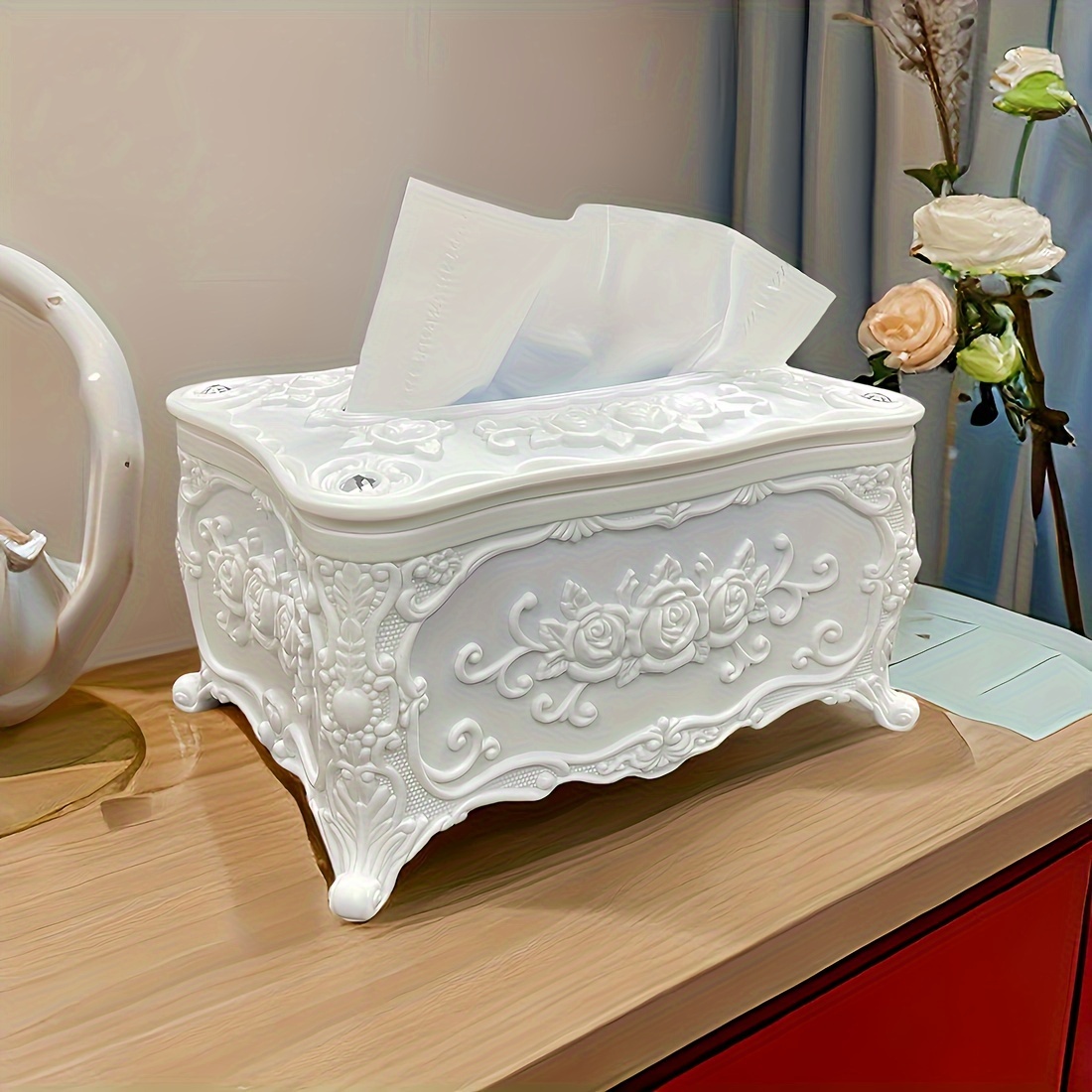 tissue box holder sold on Temu United States