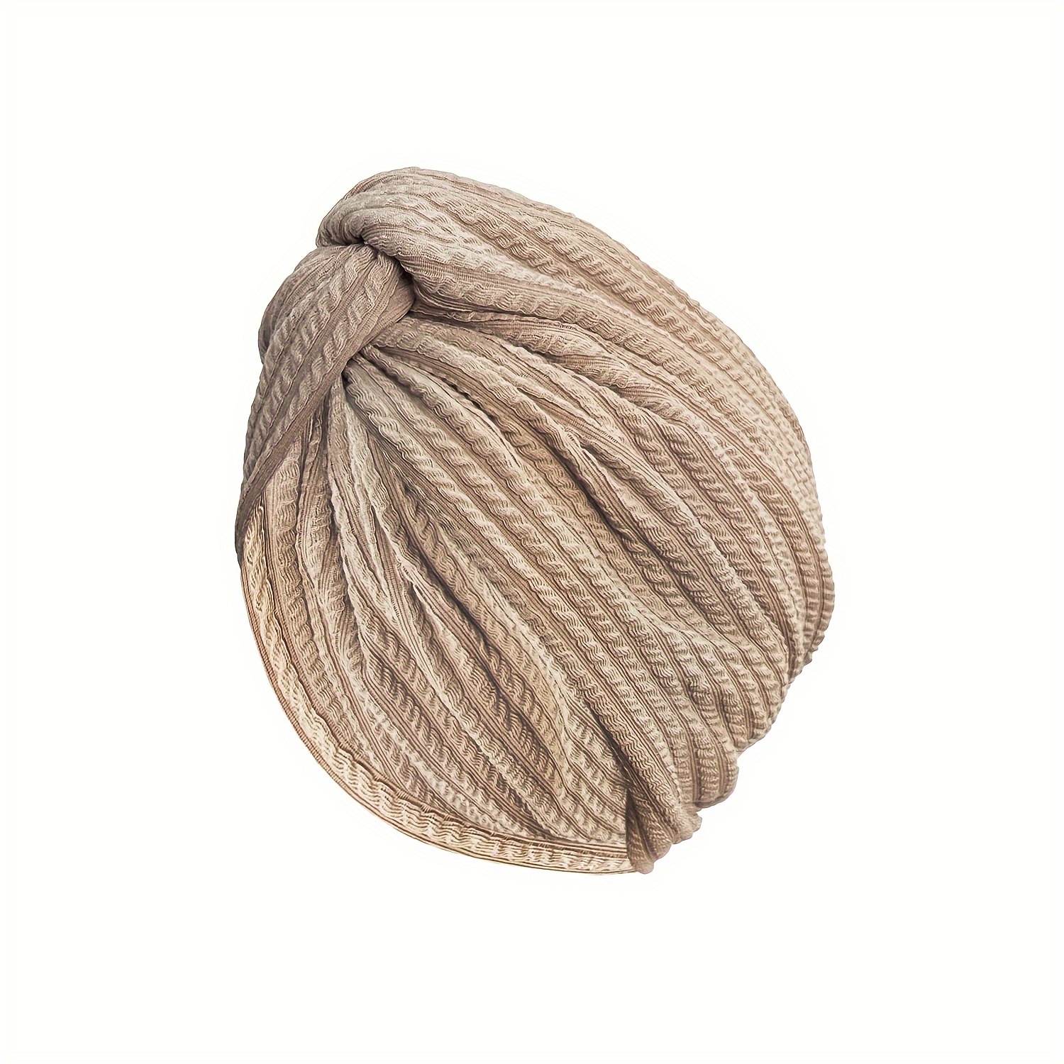Thickened Turban Cap - Elastic Breathable Polyester Headscarf With Intricate Design, Options For , Hand Washable For & Casual Wear