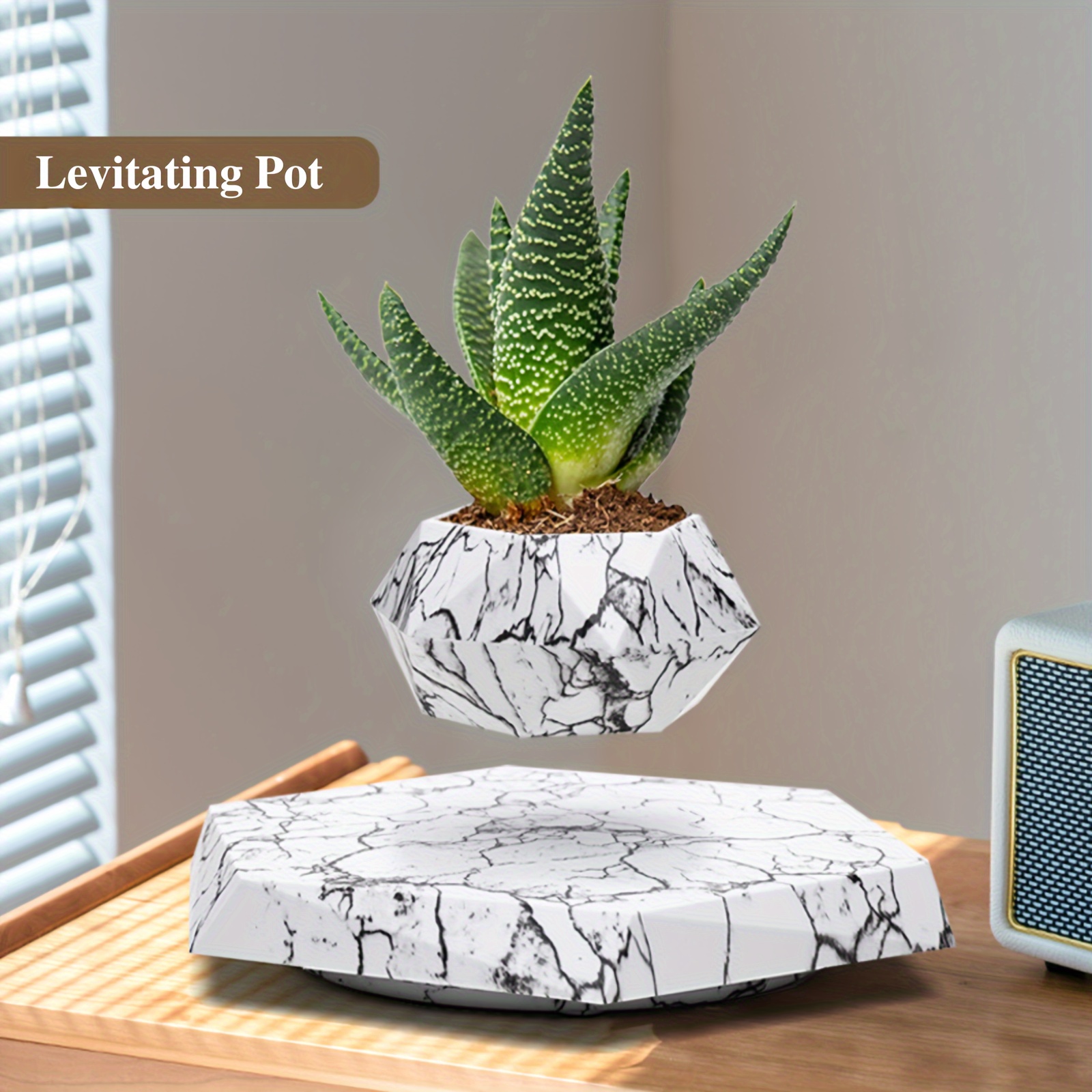 

Hcnt Plant Pot, Floating Plant Pot For Small Plants, Magnetic Rotating Planter, Floating Planter, Bonsai Pot, Unique Decor Air Plant Pot For Gift