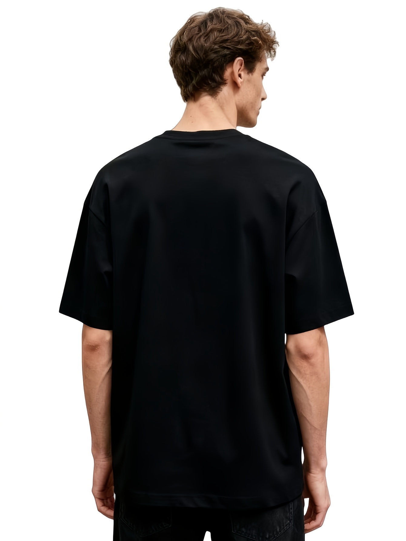 mens   staff   graphic t shirt black cotton crew neck with cartoon animal binoculars design     casual wear or zoo   zoo shirt
