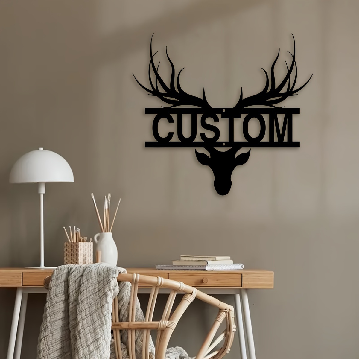 Deer Metal Table, deals Deer Metal Wall Decor, Handmade Metal Sign