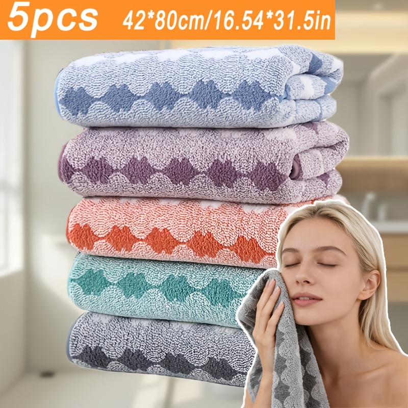 5pcs set enlarged size 42 80  5 31 5in   absorption super soft durable 280gsm suitable for home shower spa gym gift holiday birthday travel