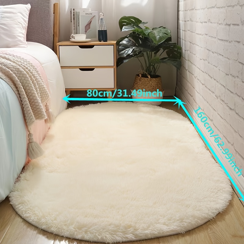 Luxury Oval Hair Pad, Soft And Skin-friendly - Easy To Care For, Perfect For Bedroom And Living Room Decor, Living Room Carpet