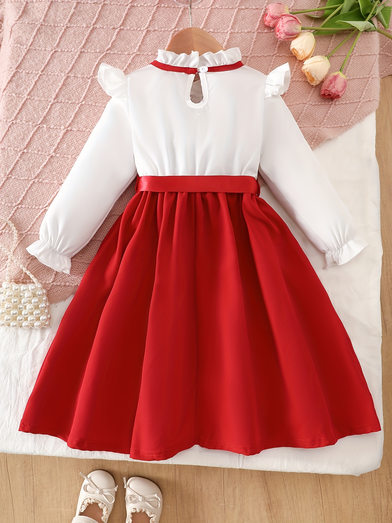 navy blue dress for baby girl Bear and Strawberry Print Crop Jacket Dress Dress / L