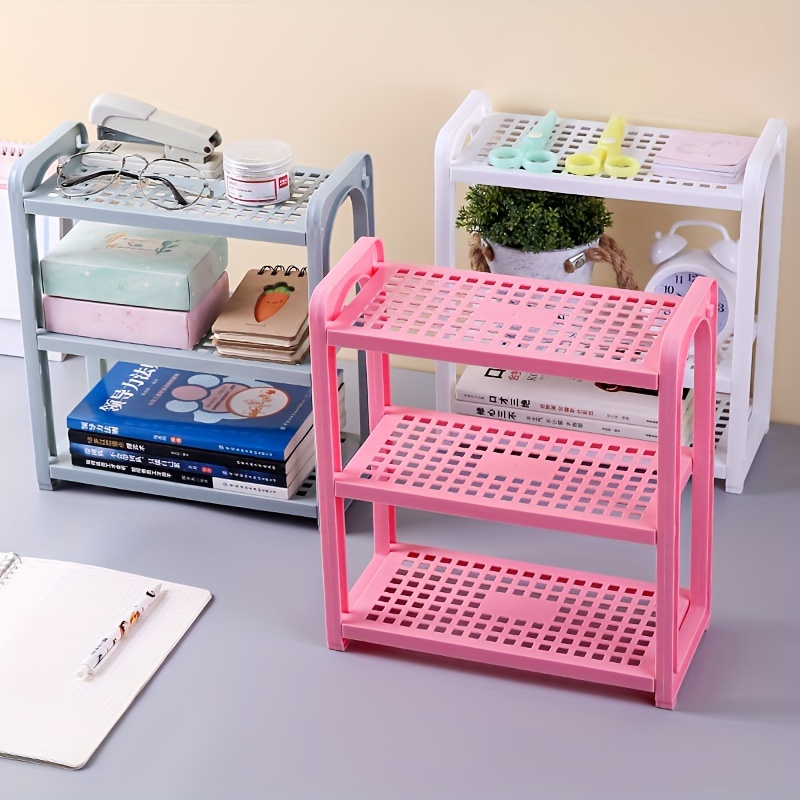 

Étagère de Rangement en Plastique Polyvalente - Organisateur de Bureau pour Salle de Bain, Chambre & Fournitures de Bureau