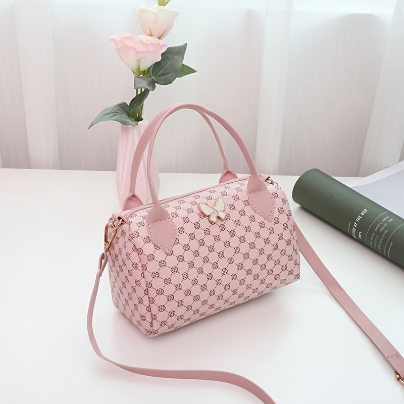 TEMU 2026 Logo Small Square Handbag For Women, Casual Crossbody Bag. Features 2 Carrying Styles: Handheld Or Crossbody, Allowing For Easy Switching.