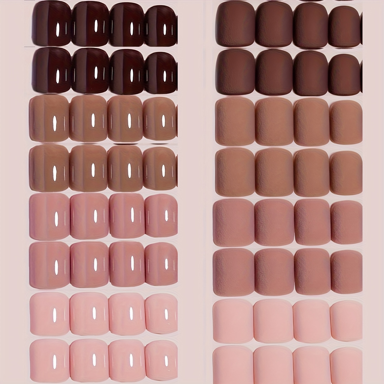 192pcs Short Square Fake Nails - Acrylic Fake Nails - Multi Solid Color Bright And Matte Fake Nails - Suitable For Daily Wear - Beautiful Fake Nails For Special Festivals - Party Celebrations