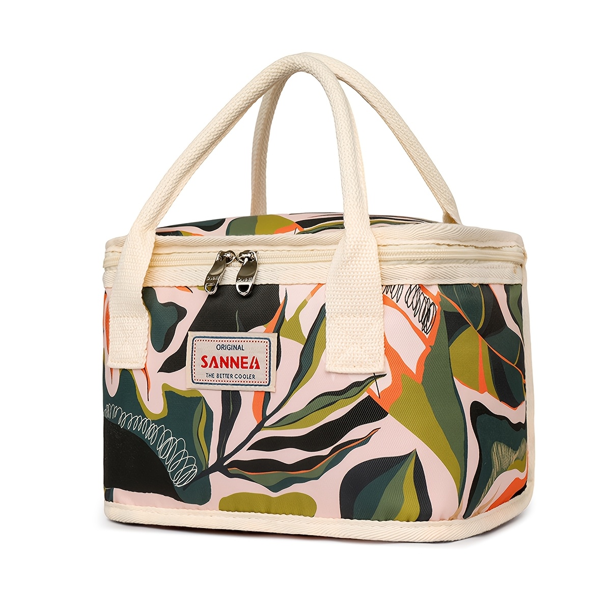 TEMU Insulated Lunch Bag 3-layer Thermal Cooler Tote - Pevapeva Lining, Adjustable Strap, 9 Patterns - 6l/16l/28l For Work Travel (non-food Contact)
