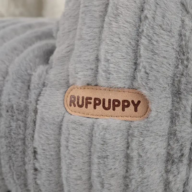 luxurious gray plush cat bed ultra soft warm sofa with non slip base removable cover napping relaxation easy to clean polyester fill ideal lounger for kittens cats cat lounger cozy pet bed nonslip base Product details 6