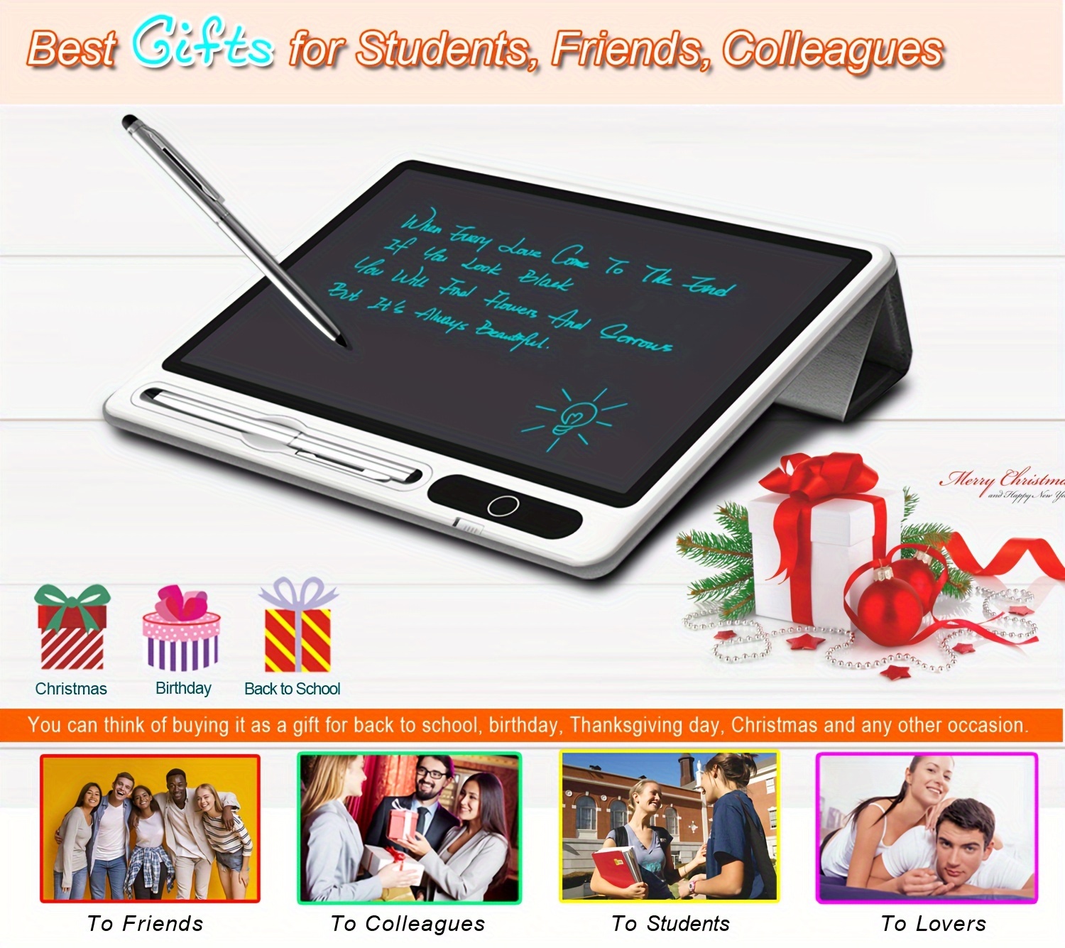 9.3in LCD Writing Tablet With Leather Protective Case, Drawing Board  Digital Handwriting Pad Doodle Board, Gifts For Students/Adults Writing  Supplies