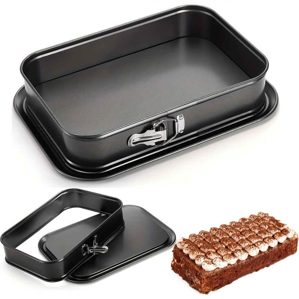 

[ ] - Rectangular Pan 9.45"x5.51" - , Removable Bottom For - For Cheesecakes & - Steel, & Dishwasher Safe