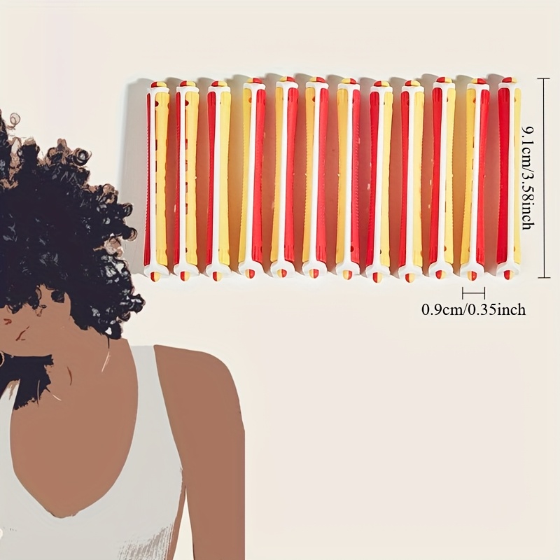 E-shop 12 Stück Manuelle Lockenstab für und Locken, mit einem hohlen Design, geeignet für alle Haartypen, für Frisuren im Salon-Stil