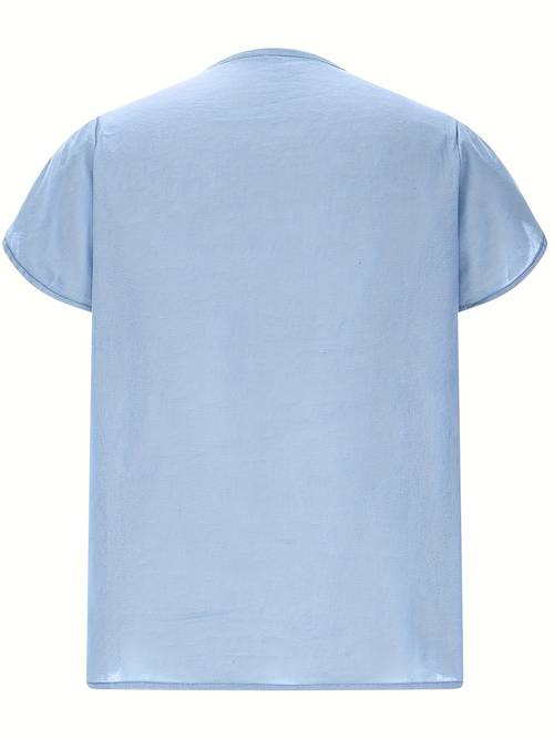 womens fashion solid button shirt female v neck loose t shirt blouse