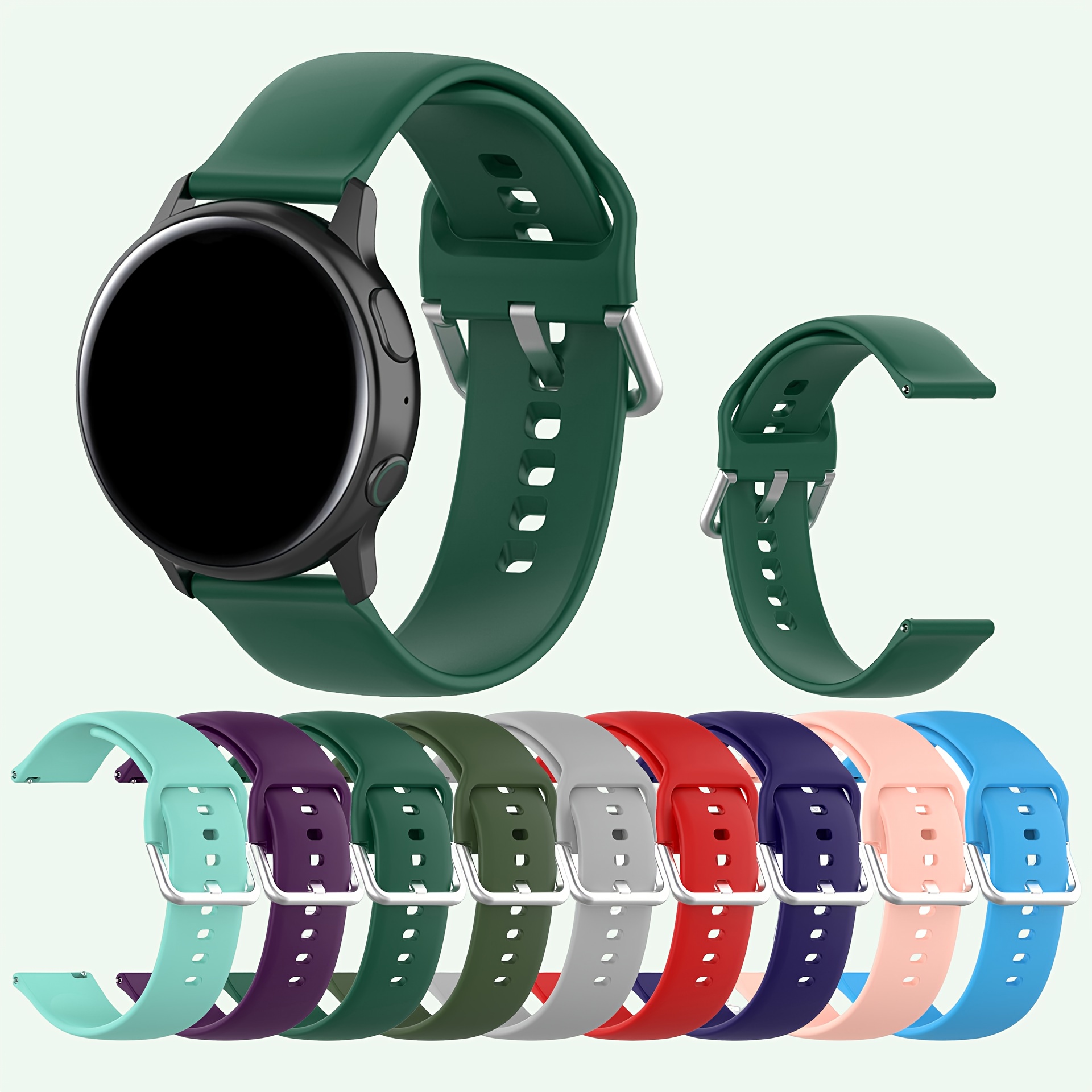 20mm 22mm Strap Made of Soft Silicone Material, Suitable for Huami Amazfit GTR 47mm 42mm 2 2e 3 3 Pro 4 Sports Silicone Bracelet Suitable for Amazfit GTS 2 2e 3 4 MINI Bip U S Pace/Huawei/Xiaomi, Suitable for Samsung Galaxy Watch 7 FE 6 5 4 40mm 44mm