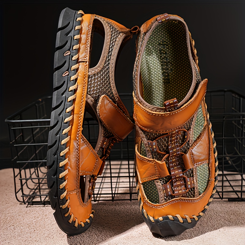 Men'S Casual Sports Sandals Solid Color, Round Toe, Adjustable Fastener, Superfine Fiber Upper, Rubber Sole, Faux Insole and Lining, Breathable Slip-Resistant Outdoor Beach Shoes for Spring, Summer, Fall 8 Men'S Casual Sports Sandals Solid Color, Round Toe, Adjustable Fastener, Superfine Fiber Upper, Rubber Sole, Faux Insole and Lining, Breathable Slip-Resistant Outdoor Beach Shoes for Spring, Summer, Fall - Image 8