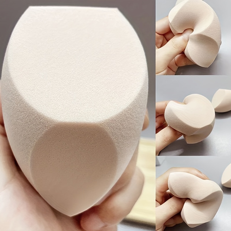 

Large, Bold Egg-shaped Makeup Sponge: Soft, Non-scented, Suitable For Normal Skin - Pu Material