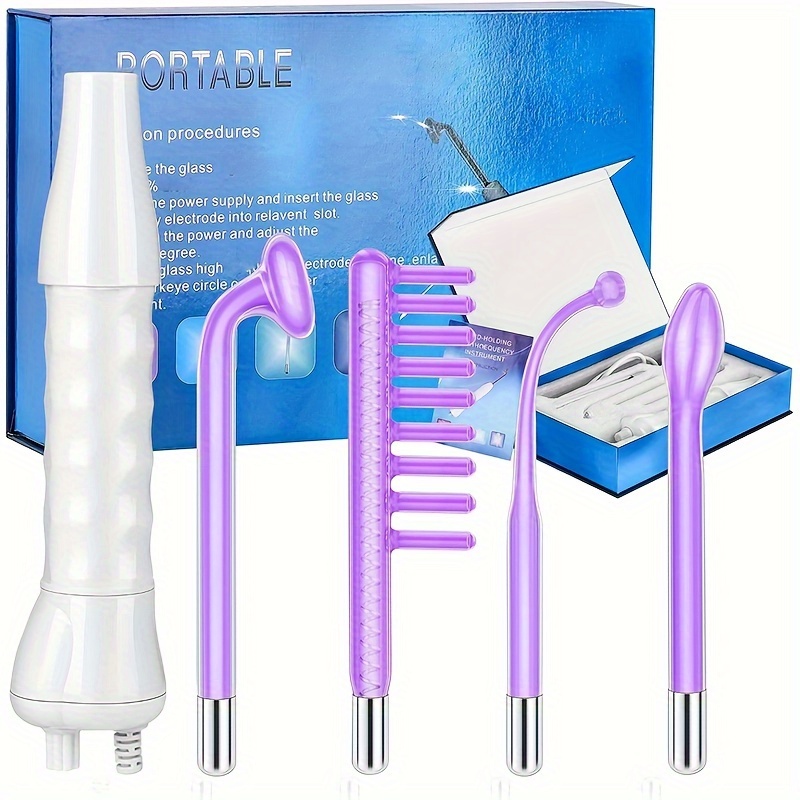 

Portable Beauty Machine For Facail Beauty With 4 Pieces Purple Wands, For Salon, Home Use