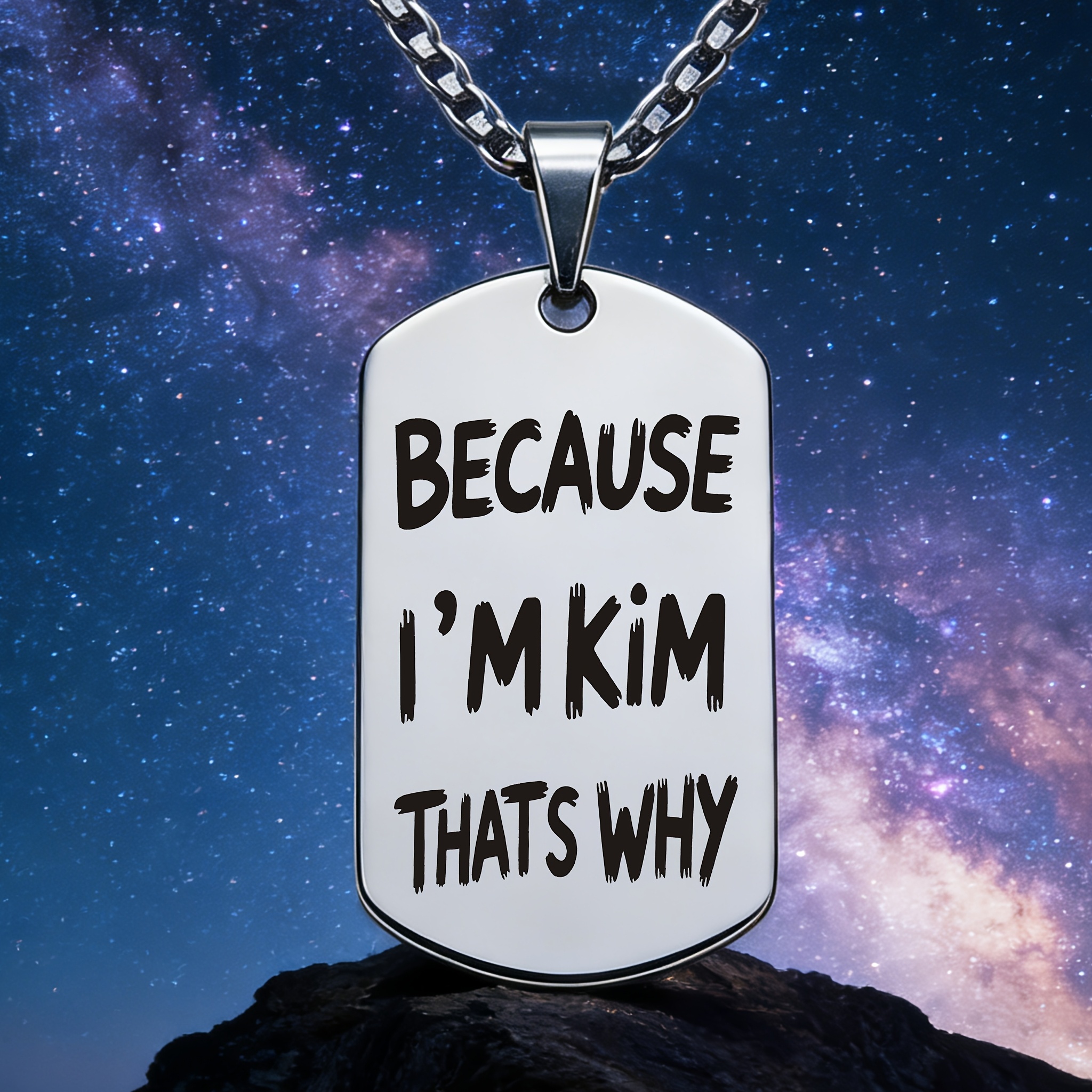 "Because I'm Golden" Simple Stainless Steel Necklace