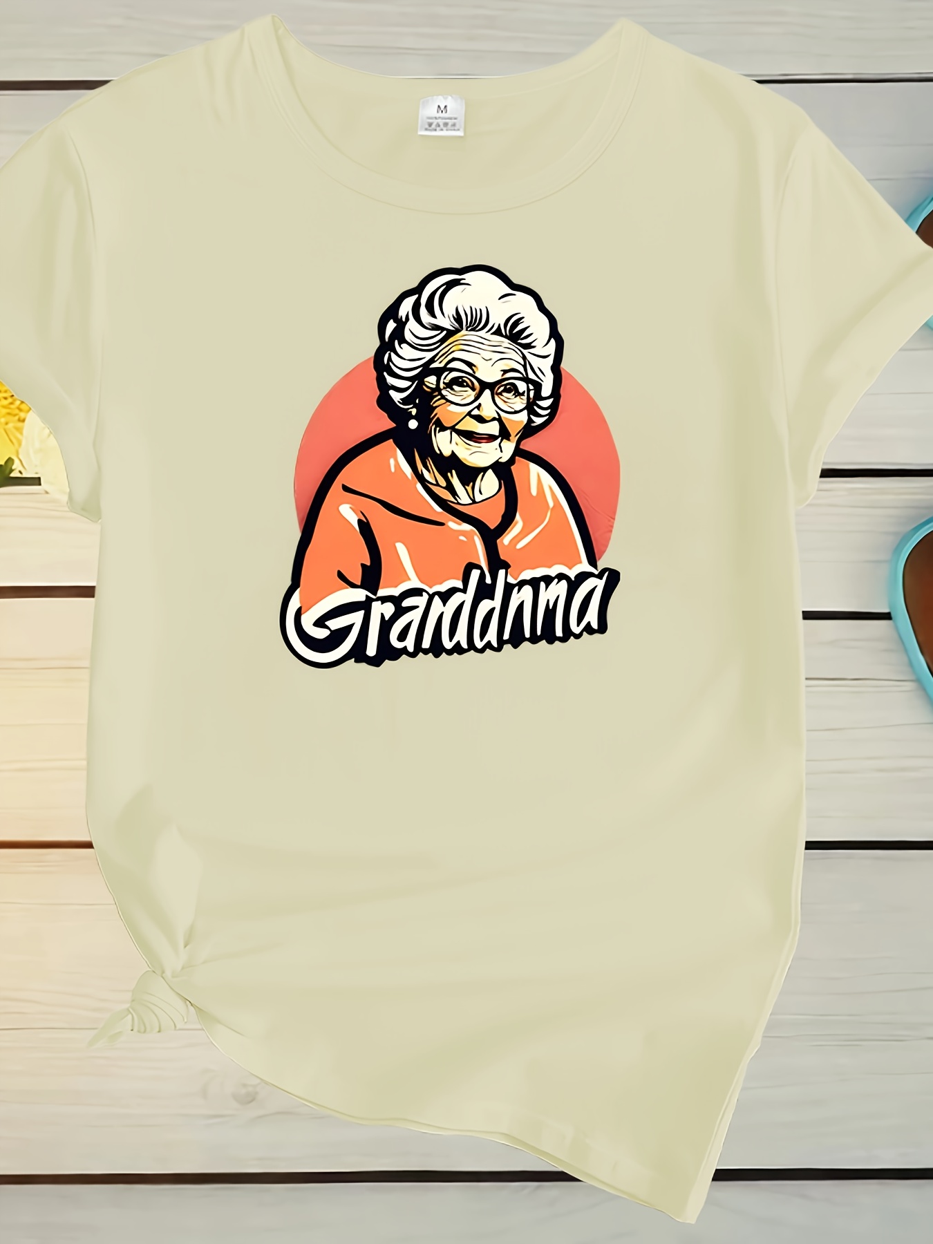 Happiness Grandma Print Skinny Shorts Casual Shorts Spring - Temu