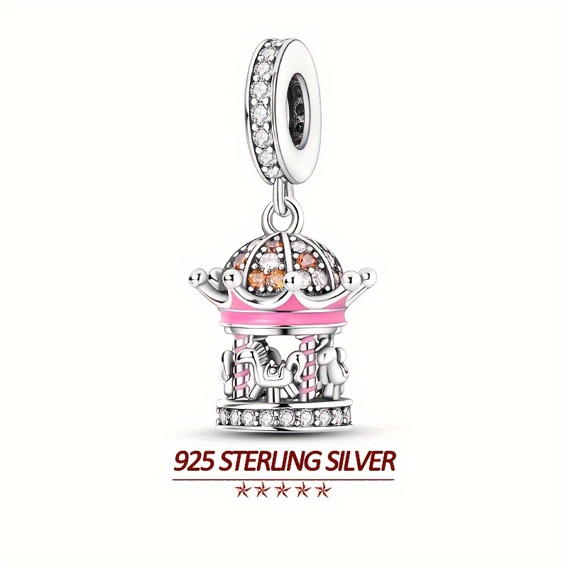 

Original 925 Sterling Silver High Quality Women Charms Beads Fits Original Brand Bracelet Carousel Pendant Women Party Jewelry Gifts