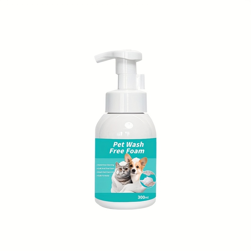 TEMU Waterless Shampoo For Pets, Formula - A 2-in-1 Foaming Wash And , Featuring A Hypoallergenic Pomegranate Fragrance, Designed For And Requires No Rinsing (10.15oz)