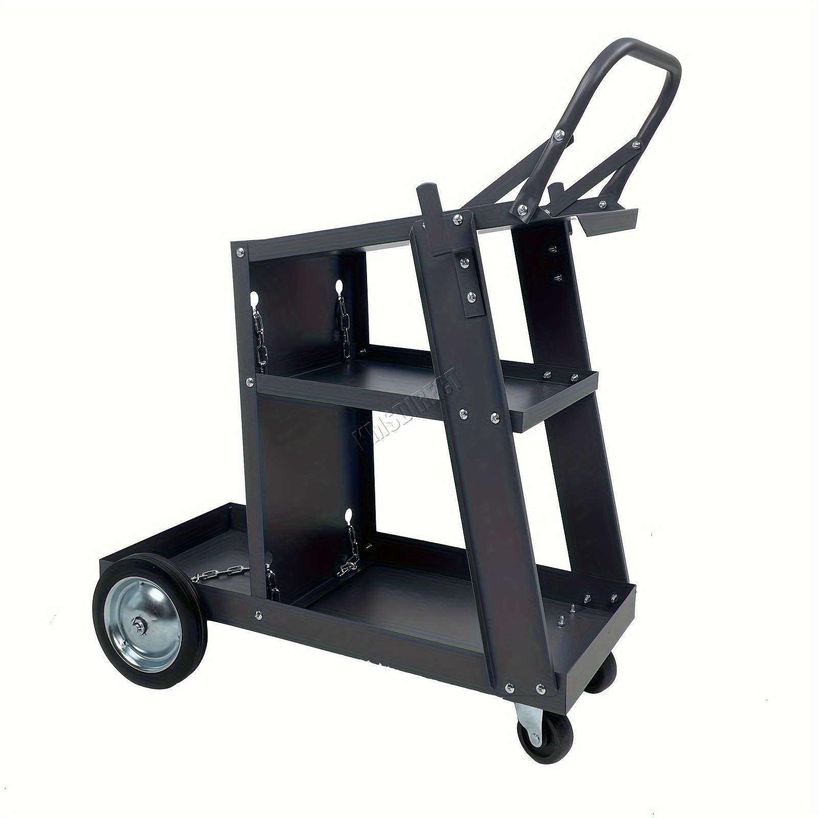 Heavy Duty 3-tier Trolley Welding Cart With Chains Handle
